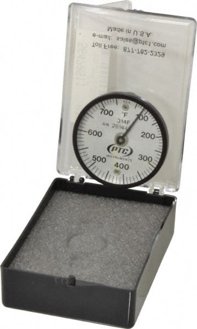 PTC Instruments 314F 50 to 750&deg;F, 2 Inch Dial Diameter, Dual Magnet Mount Thermometer