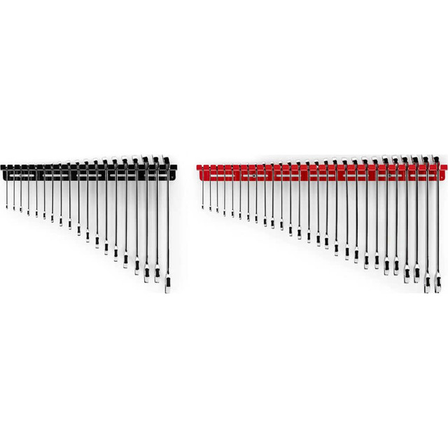Tekton WCB96301 Wrench Sets; System Of Measurement: Inch & Metric ; Size Range: 1/4 - 1-1/4 in; 6 - 32 mm ; Container Type: Storage Rack ; Wrench Size: Set ; Material: Steel ; Non-sparking: No