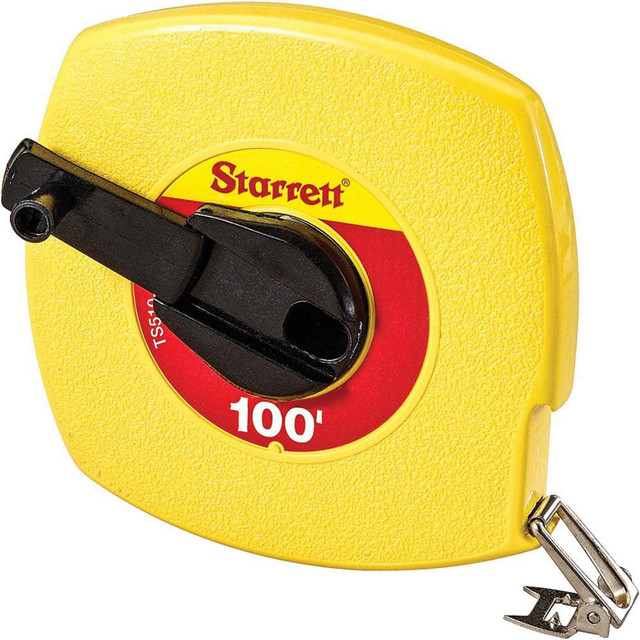 Starrett 30622 Tape Measure: 100' Long, 3/8" Width, Yellow Blade