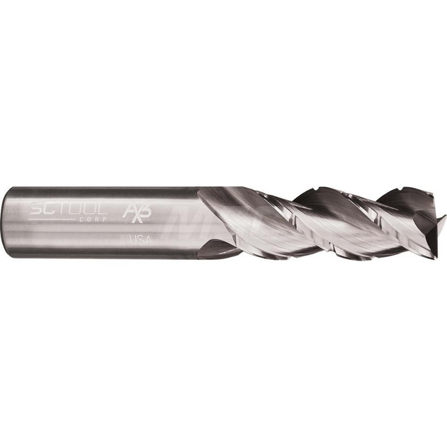 SC Tool 10416 Corner Radius End Mill: 1/2" Dia, 1" LOC, 0.09" Radius, 3 Flutes, Solid Carbide