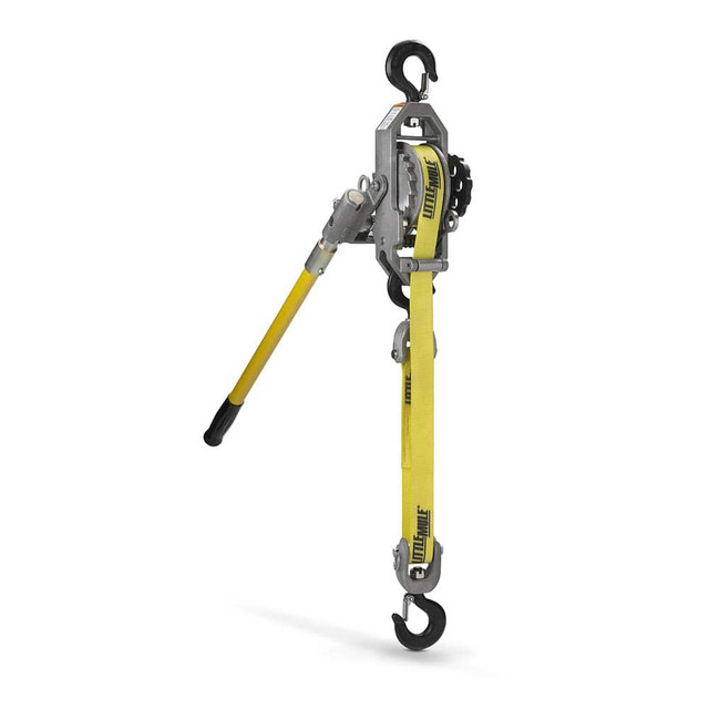 Little Mule 04480WC Manual Hoists-Chain, Rope & Strap; Lifting Material: Strap ; Capacity (Lb.): 1500 ; Lift Height (Feet): 14 ; Chain Overhauled To Lift Load On Foot: 29 (Inch)