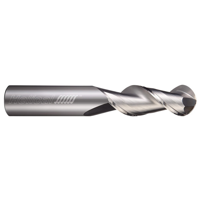 Helical Solutions 17555 Ball End Mill:  0.6250" Dia,  0.7500" LOC,  2 Flute,  Solid Carbide