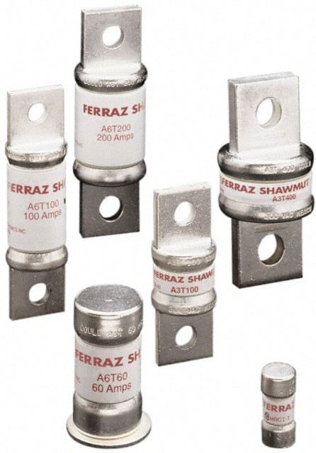 Ferraz Shawmut A6T500 Cylindrical Fast-Acting Fuse: T, 500 A, 101.2 mm OAL, 52.4 mm Dia