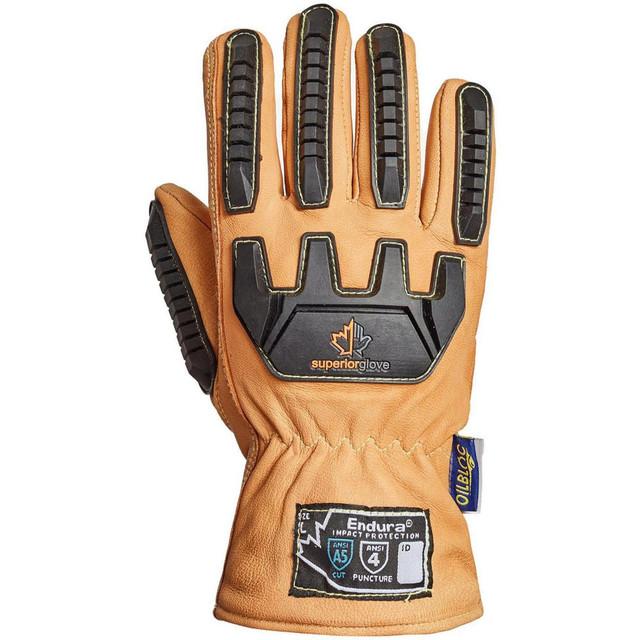 Value Collection 378KGTVB/S Cut & Puncture Resistant Gloves; Glove Type: Cut & Puncture-Resistant; Impact-Resistant ; Primary Material: Goatskin ; Women's Size: X-Small ; Men's Size: Small ; Color: Brown; Black ; Lining Material: Engineered Yarn