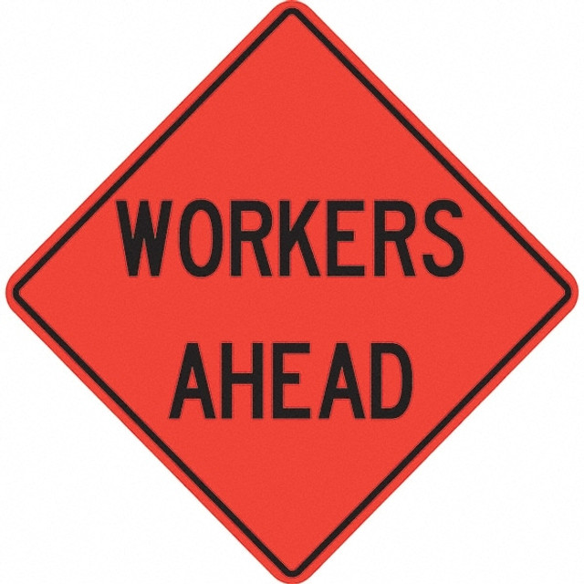 PRO-SAFE 07-800-4725-L Traffic Control Sign: Triangle, "Workers Ahead"