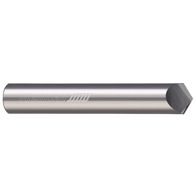 Helical Solutions 06405 Chamfer Mills; Cutter Head Diameter (Decimal Inch): 0.1250 ; End Type: Single ; Shank Diameter (Decimal Inch): 0.1250 ; Shank Diameter (Inch): 1/8 ; Overall Length (Inch): 2 ; Cutting Direction: Right Hand