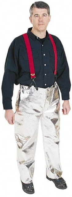 Steel Grip ACK410XL Aluminized Pants: X-Large, 42 to 44" Waist, 32" Inseam Length, Aluminized Carbon Kevlar