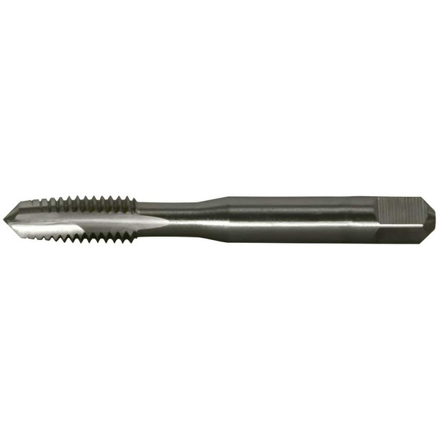 Greenfield Threading 356498 Spiral Point Tap: #6-32 UNC, 2 Flutes, Bottoming Chamfer, 2B Class of Fit, High-Speed Steel, Bright/Uncoated
