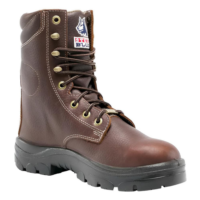 Steel Blue 812955M-090-OAK Work Boot: Size 9, 8" High, Leather, Steel Toe