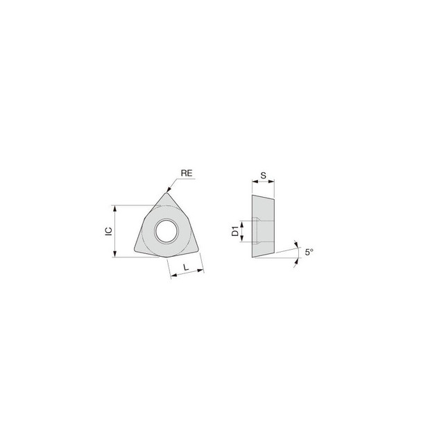 Tungaloy 6837561 Turning Insert: WBGT520.5R-JS SH730, Solid Carbide