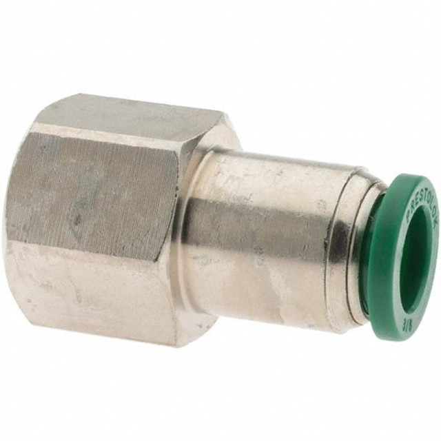 Parker 14242 Push-To-Connect Tube to Female & Tube to Female NPT Tube Fitting: 3/8" Thread, 3/8" OD