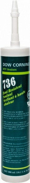 Dow Corning 99179248 Joint Sealant: 10.1 oz Cartridge, Red, RTV Silicone