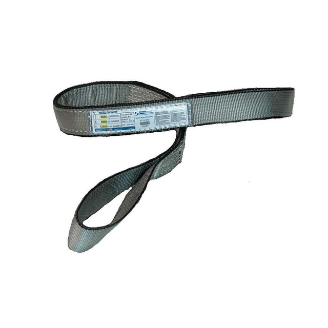 Stren-Flex EEF-1-901PGE-20 Eye & Eye Sling: 1" Wide, 20' Long, 1,600 lb Vertical, 1,200 lb Choker, 3,200 lb Basket, Polyester