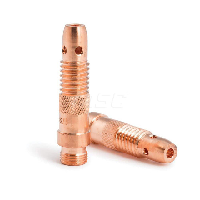 Lincoln Electric KP4752-18 TIG Torch Collets & Collet Bodies; Product Type: Collet Body ; Hole Diameter: 0.1250 ; Material: Copper Alloy ; For Use With: 17/18/26 TIG Torches using 1/8" Tungsten Electrodes; 17/18/26 TIG Torches using 1/8" Tungsten Ele