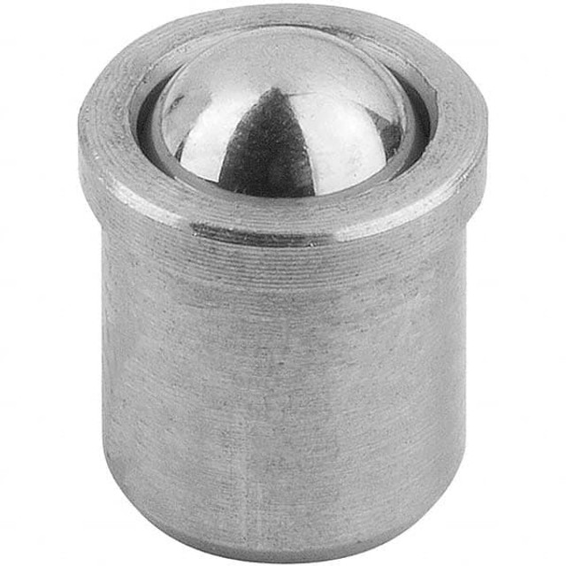 KIPP K0333.08 Stainless Steel Press Fit Ball Plunger: 0.3543" Long