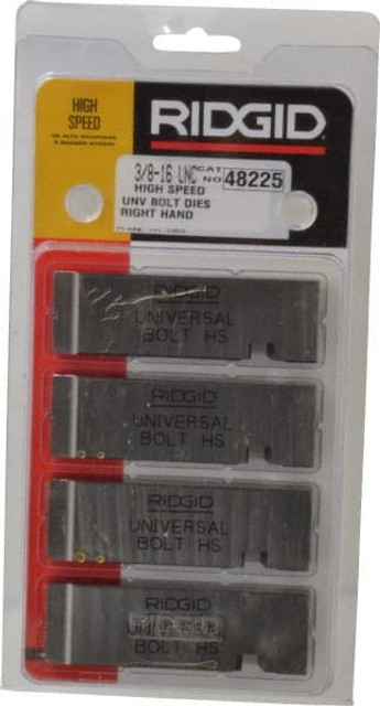 Ridgid 48225 Thread Chaser: 3/8-16 UNC, 0 &deg; Hook Angle, Right Hand