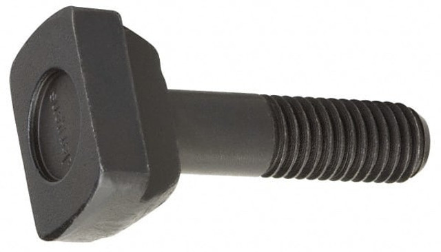 Jergens 44701 Steel T-Slot Bolt: 1-8, 2" Thread Length, 1" Slot Width, Black Finish