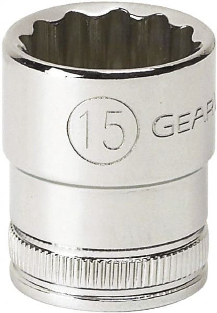 GEARWRENCH 80376 Hand Socket: 3/8" Drive, 8 mm Socket, 6-Point