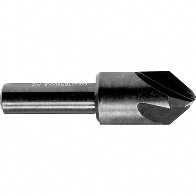 Melin Tool 18580 Countersink: 3/16" Head Dia, 60 ° Included Angle, 4 Flutes, High Speed Steel, Right Hand Cut