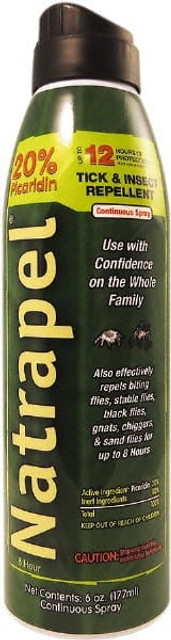 Natrapel 0006-6878 Pack of (12) 6-oz Cans 20% Picaridin Continuous Spray