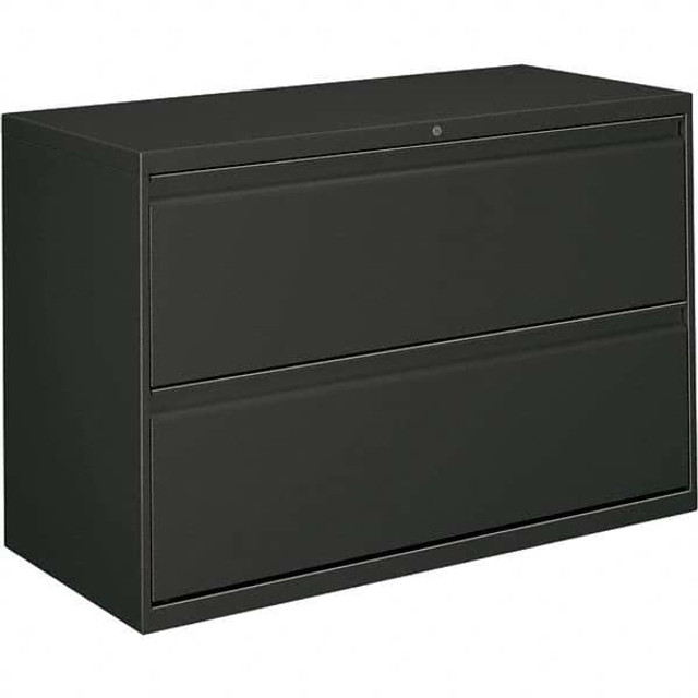ALERA ALEHLF4229CC Horizontal File Cabinet: 2 Drawers, Steel, Charcoal