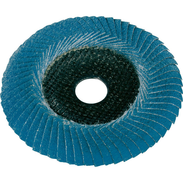 Metabo 626491000 Flap Disc: 6" Dia, 7/8" Hole, 60 Grit, Zirconia Alumina, Compact