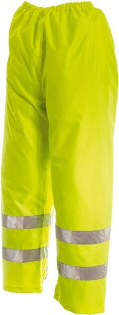 Viking D6323WPG-M Pants: Size M, ANSI 107-2010 Class E, Level 2 & CSA Z96-09 Class 2, Level 2, High-Visibility Lime, Polyester