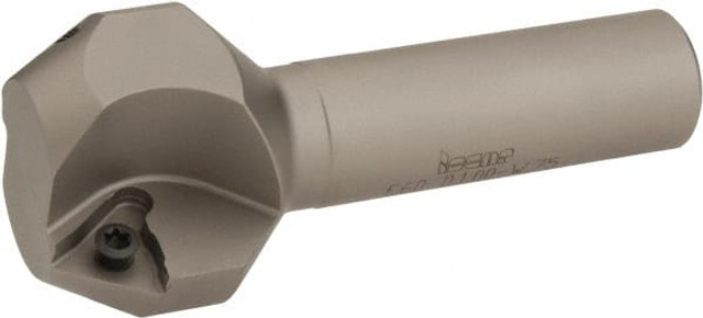 Iscar 3181000 60° Lead Angle, 1" to 1.56" Cut Diam, 3/4" Shank Diam, Indexable & Chamfer End Mill