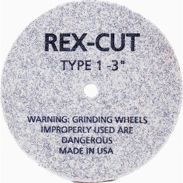 Rex Cut Abrasives 830045 Deburring Wheels; Wheel Diameter (Inch): 3 ; Face Width (Inch): 1/16 ; Center Hole Size (Inch): 1/4 ; Abrasive Material: Aluminum Oxide ; Grade: Coarse ; Wheel Type: Type 1