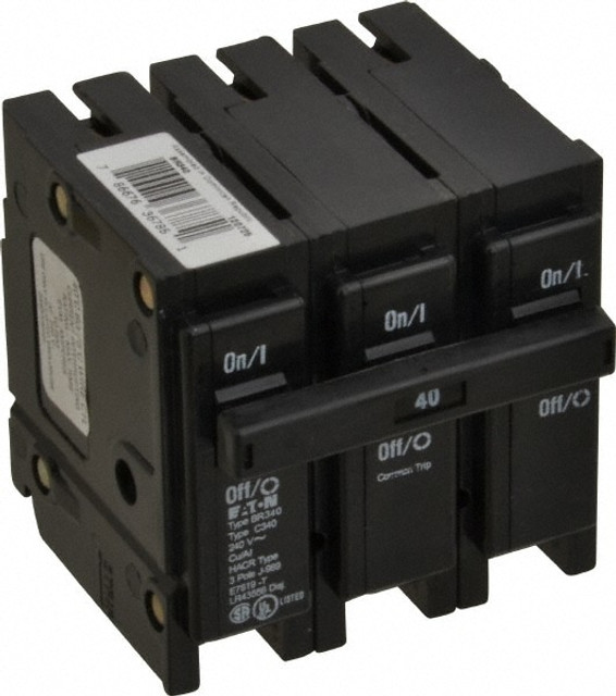 Eaton Cutler-Hammer BR340 40 Amp, 240 VAC, 3 Pole, Plug In Type BR Circuit Breaker