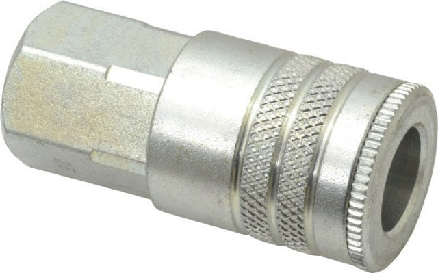 Parker 25 Pneumatic Hose Coupling: 3/8-18" Thread, 3/8" Body Dia, Industrial Interchange