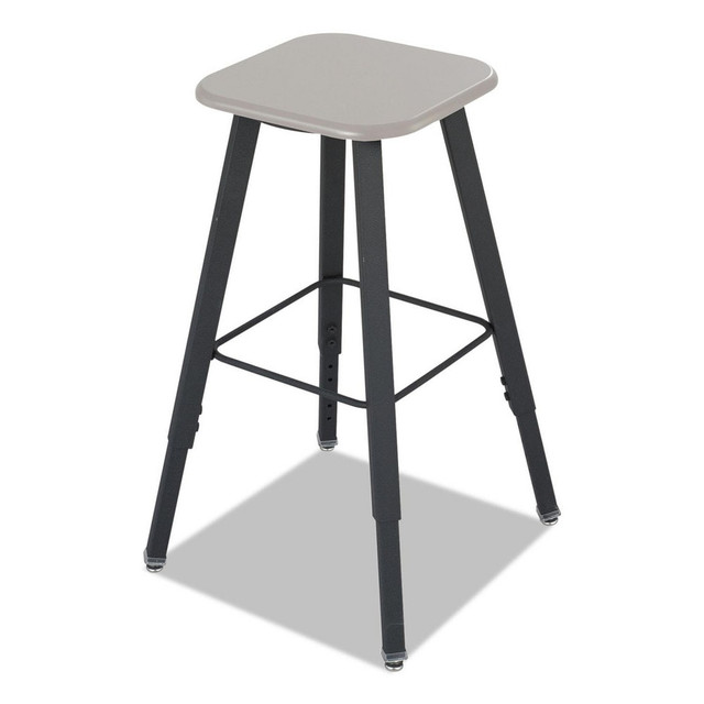 Safco SAF1205BL Swivel & Adjustable Stools; Base Type: Steel ; Type: Task Chair ; Seat Material: Medium Density Fiberboard ; Foot Type: Glide ; Weight Capacity: 250lb ; Seat Color: Black