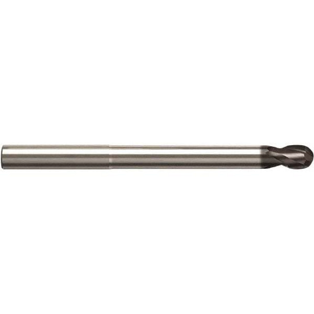 Seco 02928224 Ball End Mill: 0.6299" Dia, 0.6299" LOC, 2 Flute, Solid Carbide