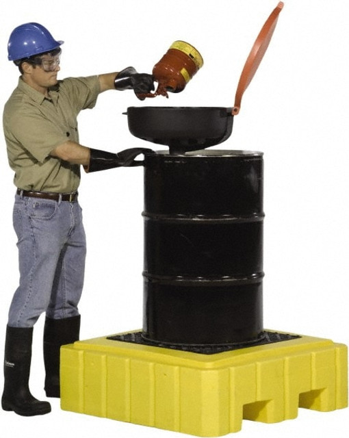 UltraTech. 9607 Spill Pallet: 1 Drum, 62 gal, 800 lb, Polyethylene