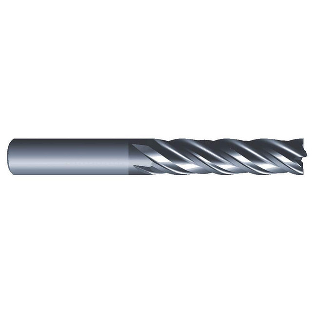 Eliminator 840-3750 Square End Mill: 3/8" Dia, 4 Flutes, 1-1/4" LOC, Solid Carbide