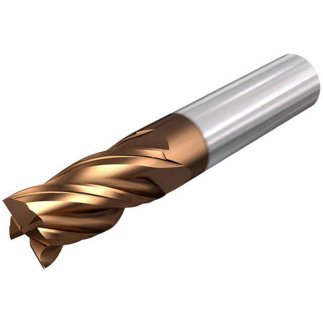 Iscar 3401097 Corner Radius End Mill: 1" Dia, 2" LOC, 0.015" Radius, 4 Flutes, Solid Carbide