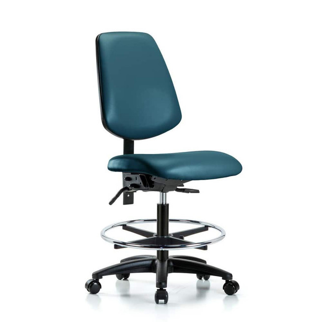 Blue Ridge Ergonomics MSC49322 Task Chair: Vinyl, Marine Blue