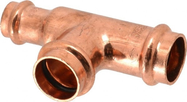 NIBCO 9098851PC Wrot Copper Pipe Tee: 3/4" x 1/2" x 3/4" Fitting, P, Press Fitting, Lead Free