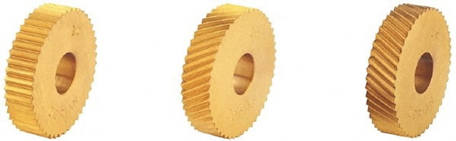 Dorian Tool 73310124610 Standard Knurl Wheel: 1/2" Dia, 90 ° Tooth Angle, 16 TPI, Diagonal, High Speed Steel