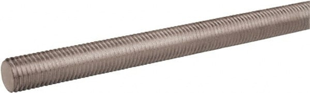 MSC 56040 Threaded Rod: 1/4-28, 2' Long, Stainless Steel
