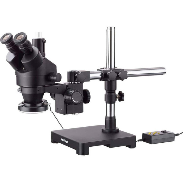 AmScope SM-3TZ-144A-B Microscopes; Microscope Type: Stereo ; Eyepiece Type: Trinocular ; Arm Type: Boom Stand; Single Arm ; Image Direction: Upright ; Eyepiece Magnification: 10x