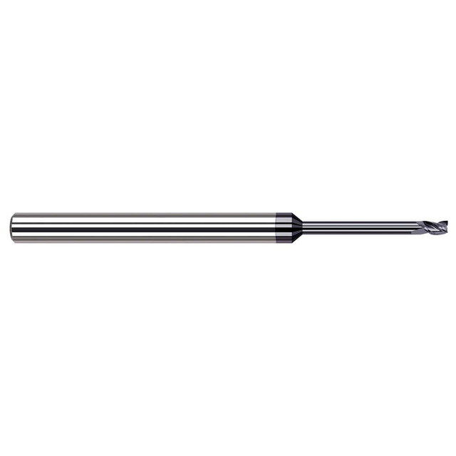 Harvey Tool 982200-C3 Square End Mill: 0.1'' Dia, 0.15'' LOC, 1/8'' Shank Dia, 2-1/2'' OAL, 3 Flutes, Solid Carbide