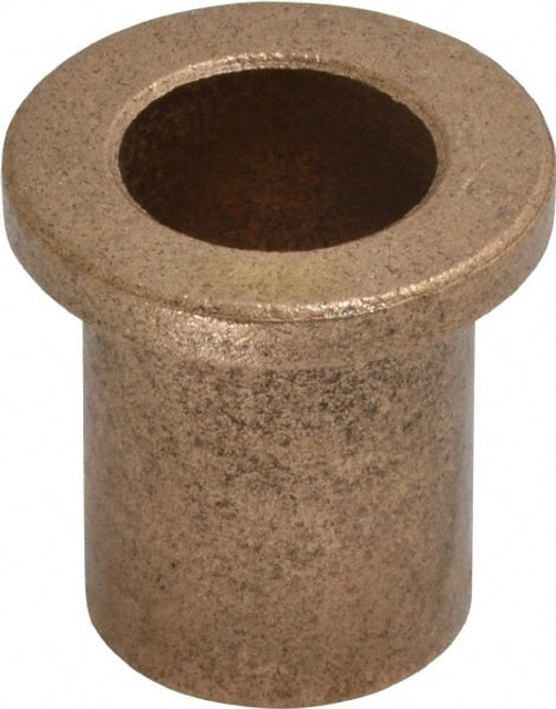 Boston Gear 69201 Flanged Sleeve Bearing: 1/2" ID, 5/8" OD, 7/8" OAL, Oil Impregnated Bronze