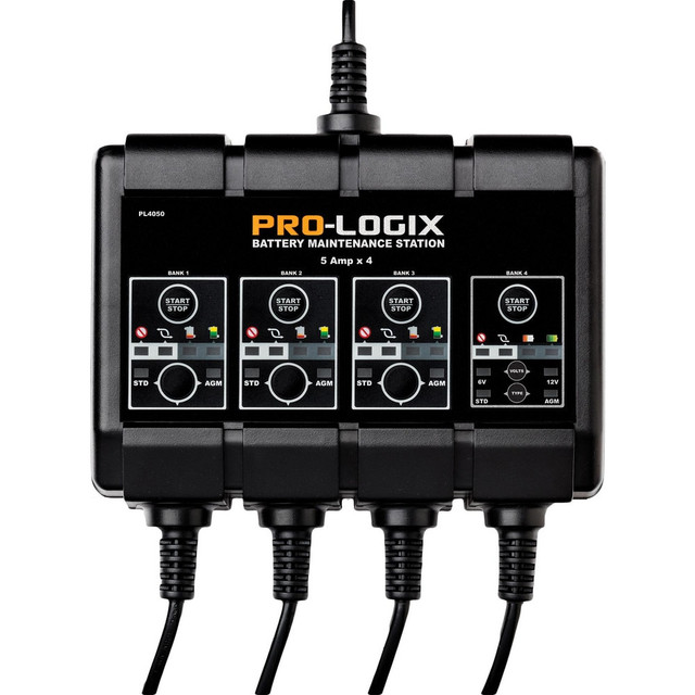 Pro-Logix PL4050 Automotive Battery Chargers & Jump Starters; Battery Charger Type: Automatic Charger/Maintainer ; Overall Width: 20 ; Overall Height: 12.9in ; Overall Depth: 4in ; Cable Gauge: 18 ; Cable Length: 72.000