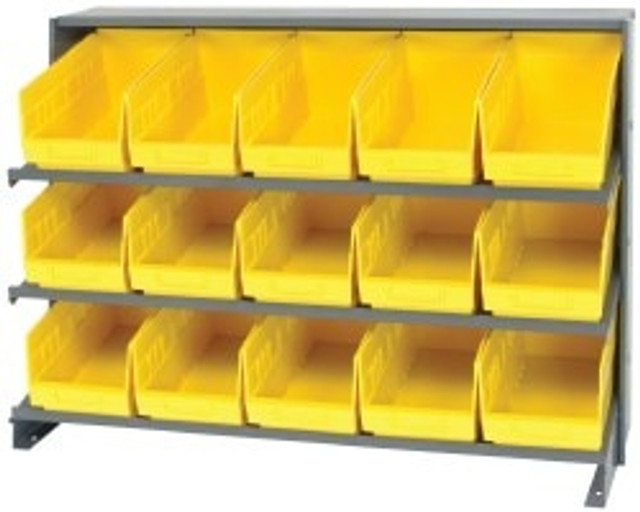 Quantum Storage QPRHA-202YL 15 Bin Store-More Sloped Shelving System