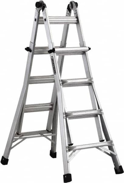 Louisville L-2098-22 20-Step Aluminum Folding Step Ladder: Type IA, 22' High