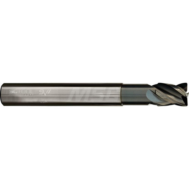 SC Tool 20206 Corner Radius End Mill: 5/8" Dia, 3/4" LOC, 0.06" Radius, 4 Flutes, Solid Carbide