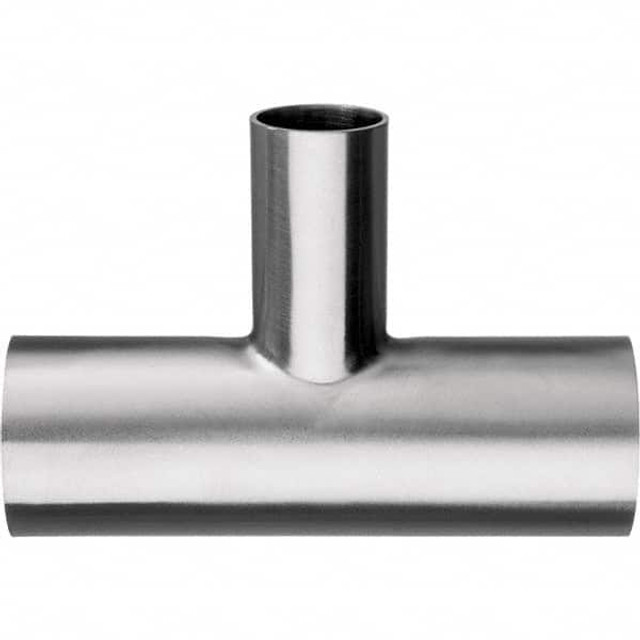 USA Industrials ZUSA-STF-BW-143 Sanitary Stainless Steel Pipe Tee Reducer: 2", Butt Weld Connection