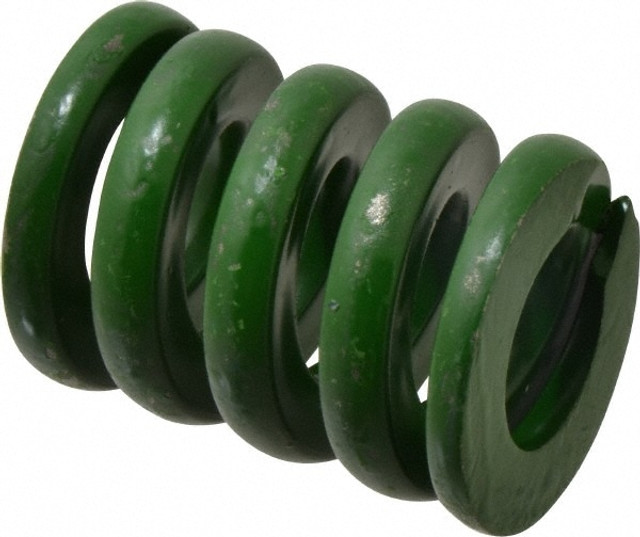 Associated Spring Raymond 106-810 Die Spring: 2" Hole Dia, 1" Rod Dia, 2-1/2" Free Length, Green