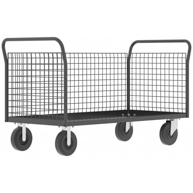 Valley Craft F80118VCGY Carts; Cart Type: Cage ; Width (Inch): 30 ; Assembly: Comes Assembled ; Material: Steel ; Length (Inch): 64 ; Load Capacity (Lb. - 3 Decimals): 2000.000